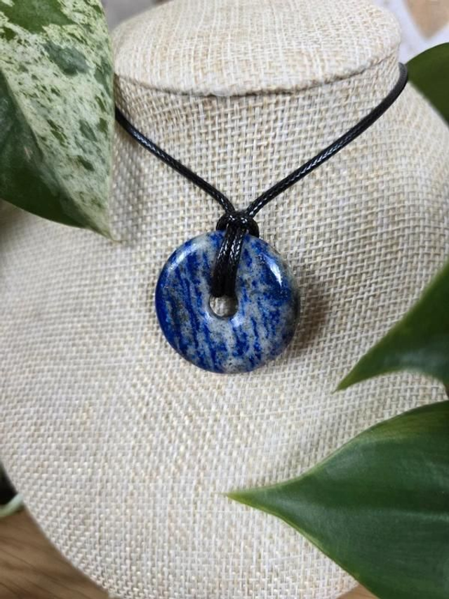 Lapis-Lazuli - Pendentif &quot;Donut&quot;, ou Pi Chinois