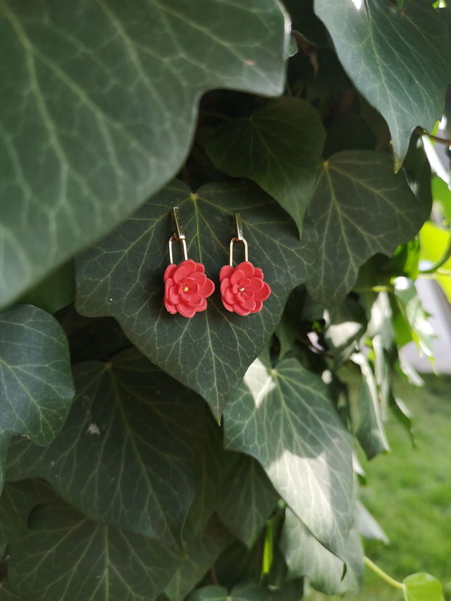Collection Florale Jardin de Corail - Boucles d&#039;oreilles Clémence