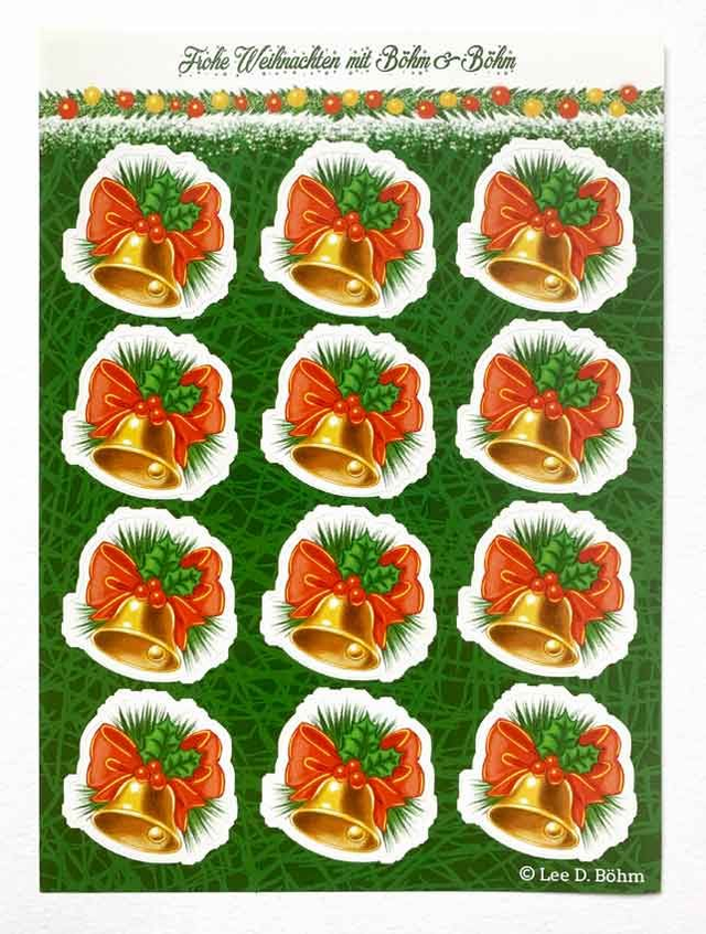 Stickersheet "Frohe Weihnachten - Glocken" / "Merry Christmas - Bells"