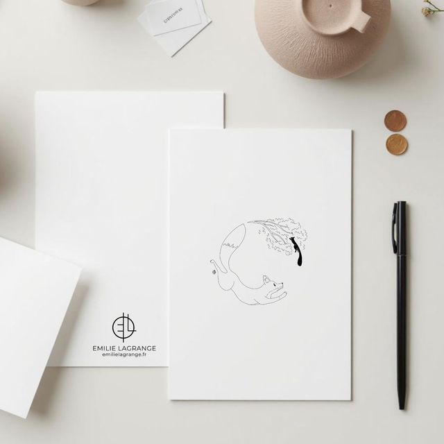 "Esquiver" Carte postale - 2023