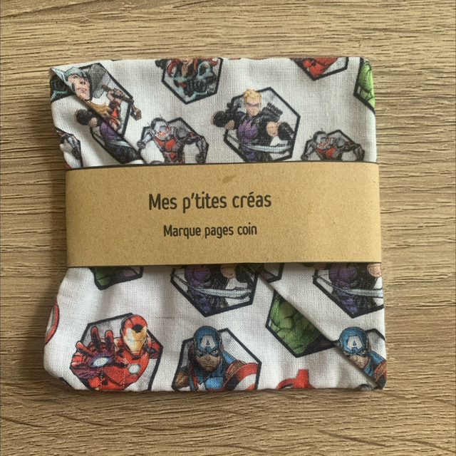 Marque pages coin en tissu