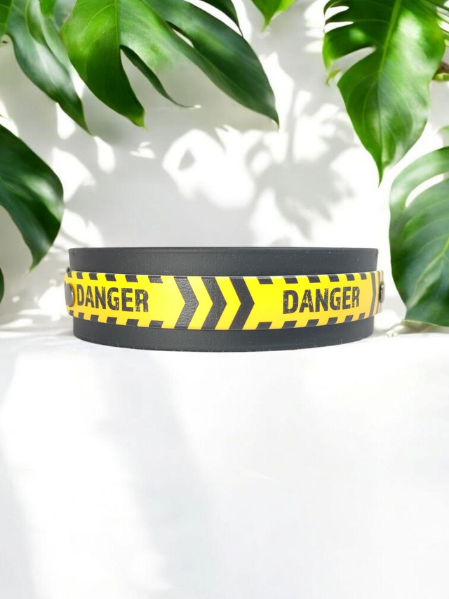 Collier pour chien en BioThane® Original USA. Danger C400 / Noir  