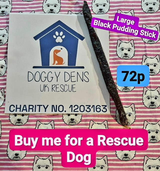 Black Pudding Stick for Doggy Dens Uk 🐕🇬🇧❤