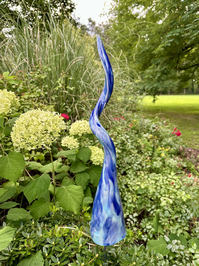 Gartenspitze - Käferzipfel Blautöne 45cm