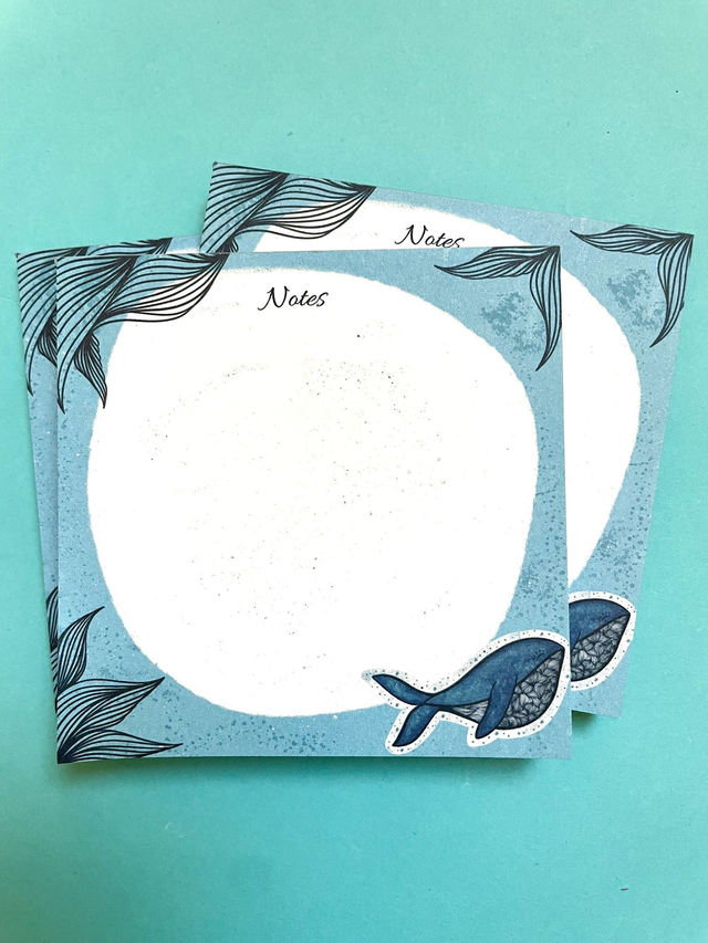 Bloc-notes baleine bleue