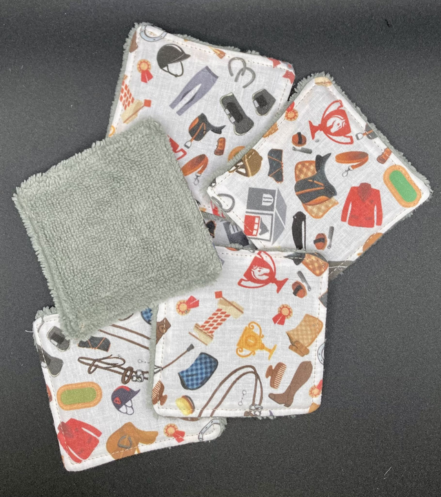 Les cavalières -  Lingettes Lavables (Lot de 6) 