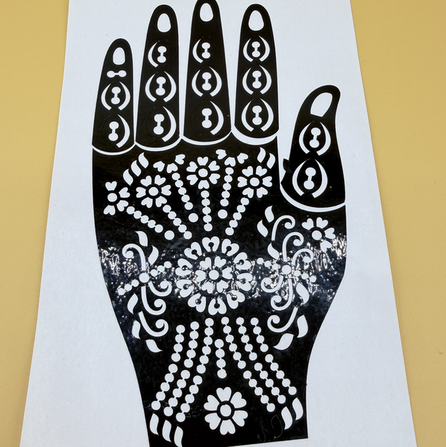 Mehendi stencil pack of 2