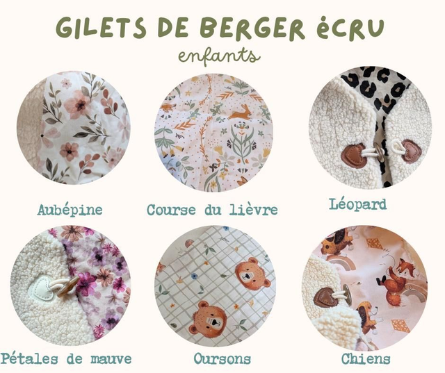Gilet de berger écru enfant