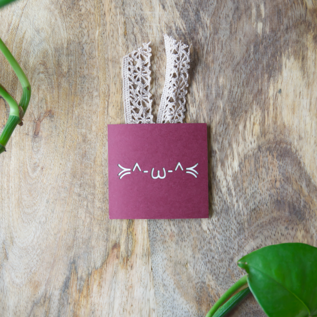 Mini-Carte Kaomoji "Chat" (5 x 5 cm)