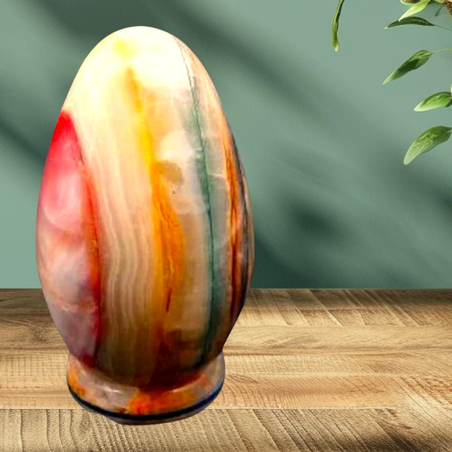 Lampe en onyx &quot;Oeuf&quot;