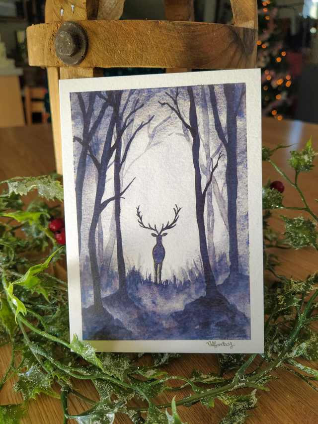 Carte "Forêt renne", 10 x 15 cm