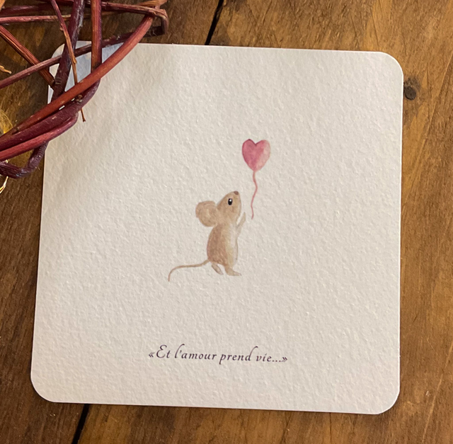 L'amour prend vie - carte postale Saint Valentin