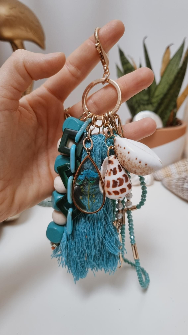 Porte-clés turquoise 