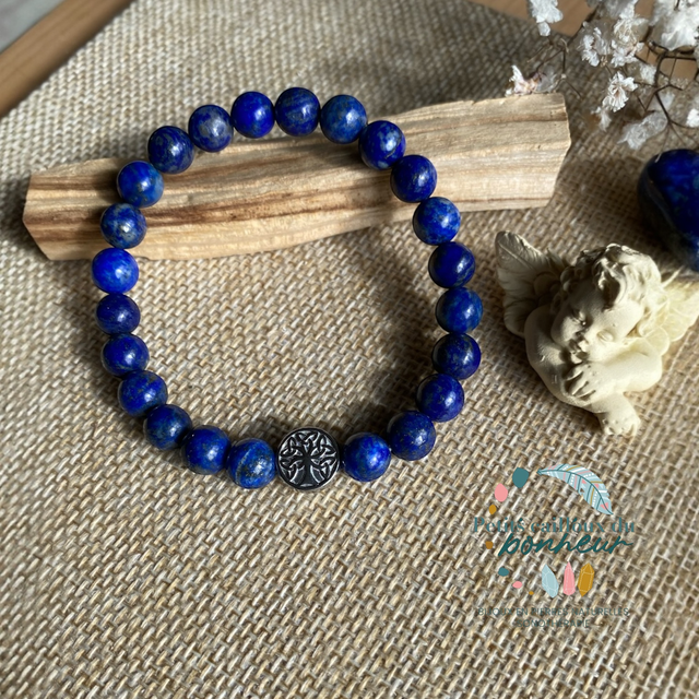 Bracelet Arbre de Vie en Lapis-Lazuli