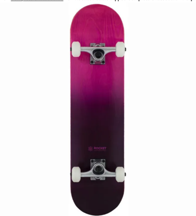 Rocket Double Dipped Complete Skateboard - Purple 7.75''