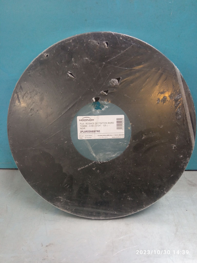 PLA - Rosace bords tombés NOIR D80 - 2PLAROSA80BTNO 