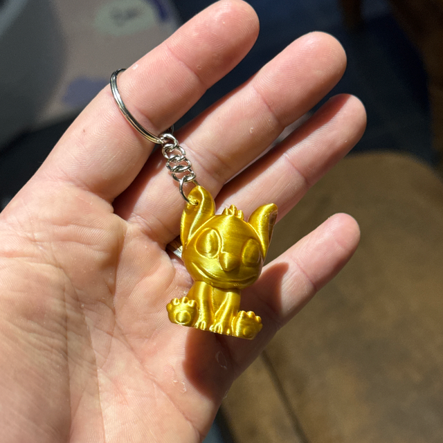 Porte-clés Stitch doré