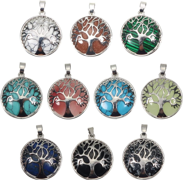 Necklace - Tree of Life Round Charm Pendant