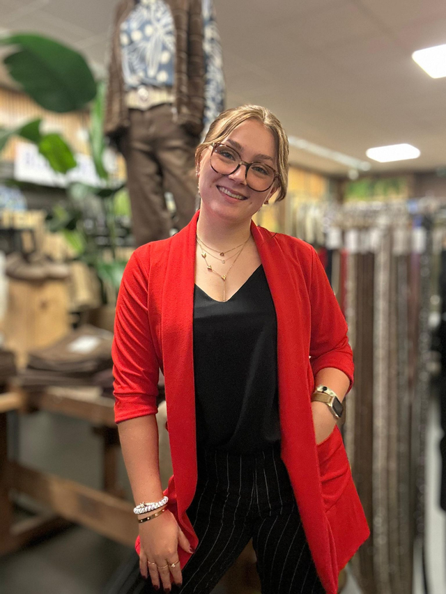 Blazer halflang rood