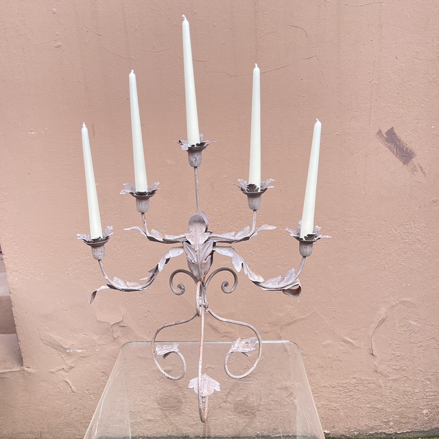Kerzenhalter 5-flammig Metall Brocante Stil