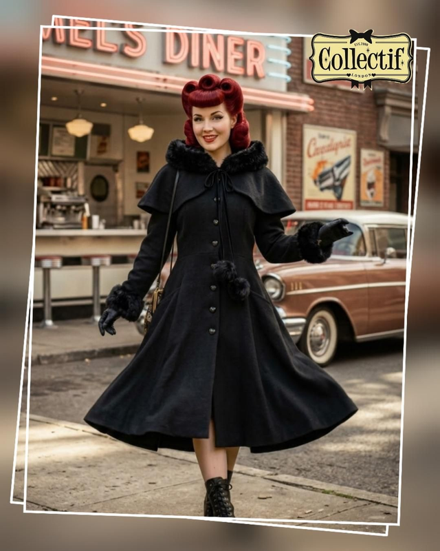 Manteau avec cape Collectif T46