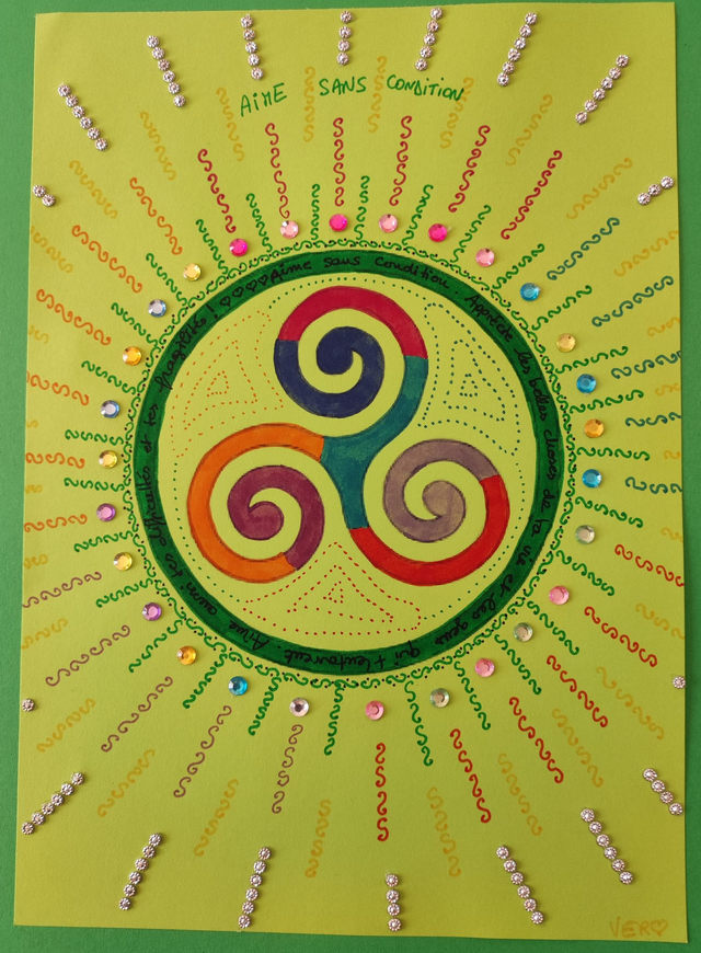 Grand dessin Triskel : Libération des émotions