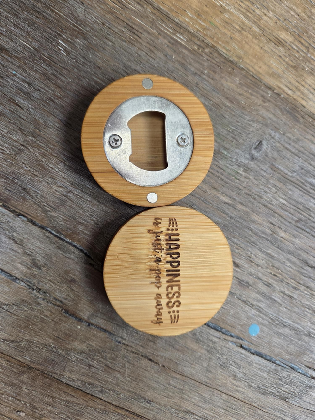 Wooden bottle opener