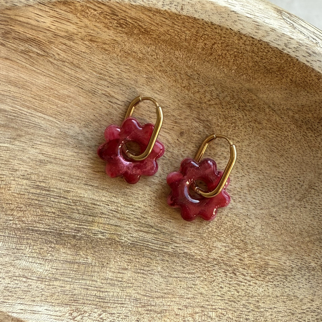 Pampilles dahlia bordeau