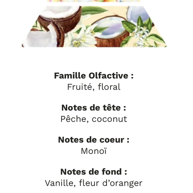 Bougie Monoï Pêche