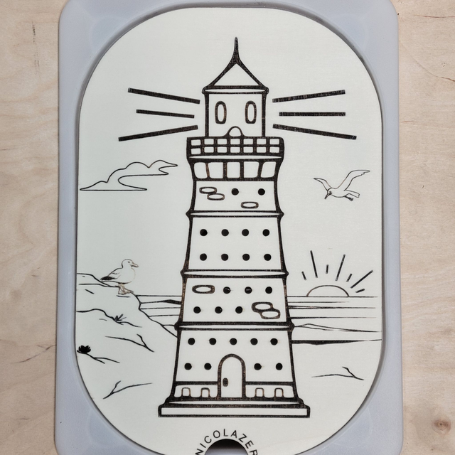 Insert sensoriel bois compatible trofast &quot;le phare côtier&quot;