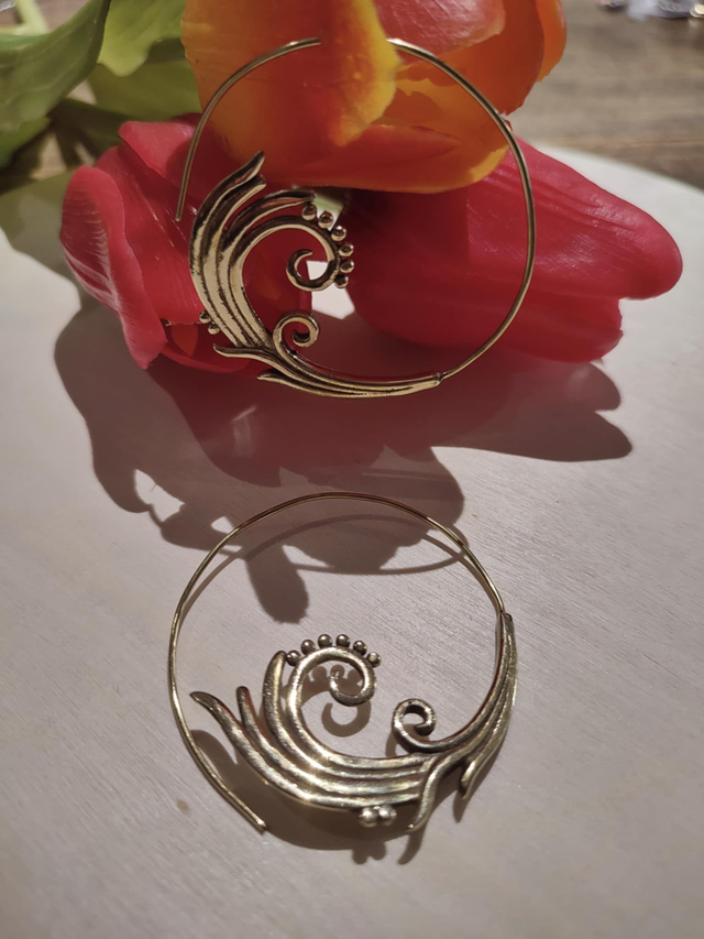  Boucles d’oreilles spirale en bronze 