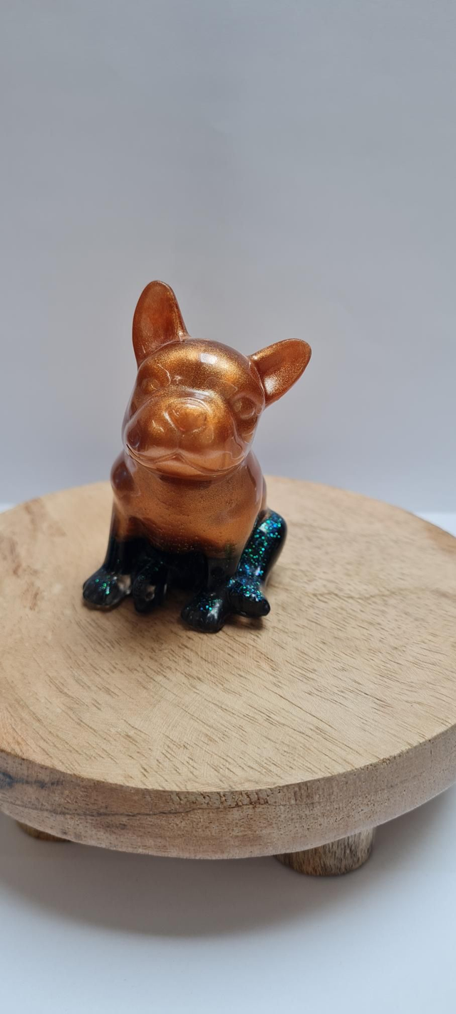 Résine &quot;CHIEN&quot; double couleur