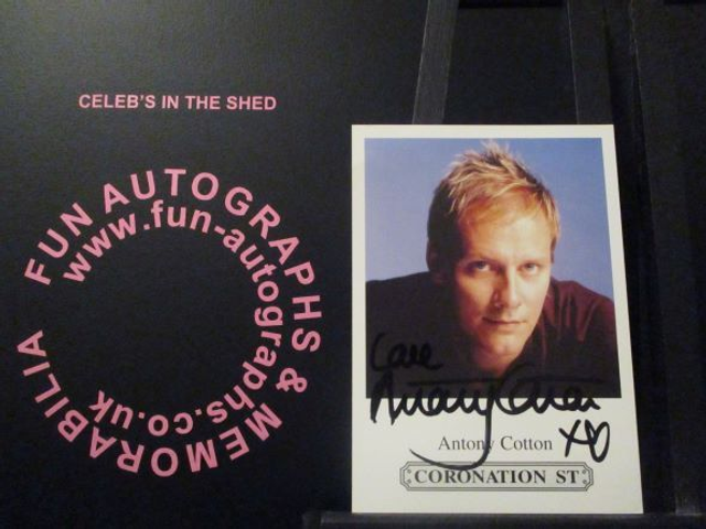 Antony Cotton (Sean Tully) Authentic Autographed Coronation Street 6x4 Cast Card
