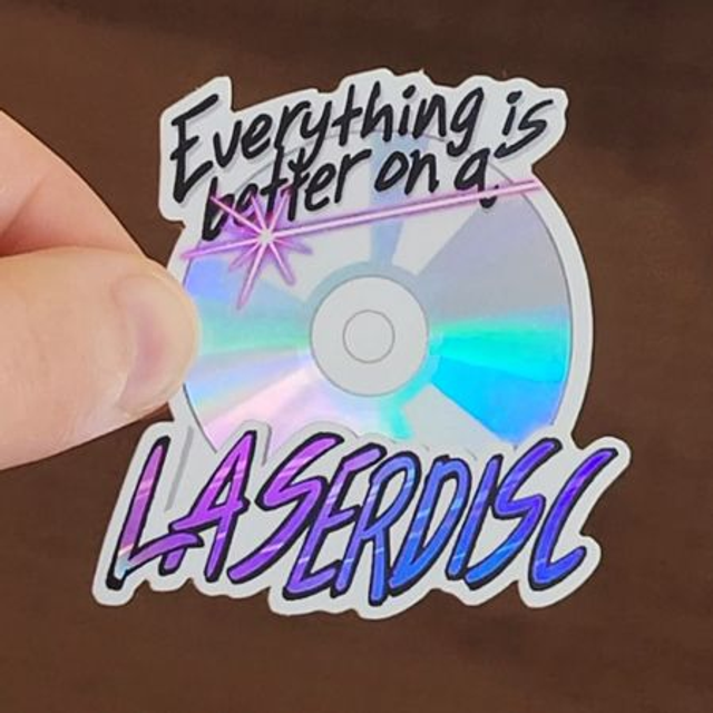 Laserdisc holographic sticker