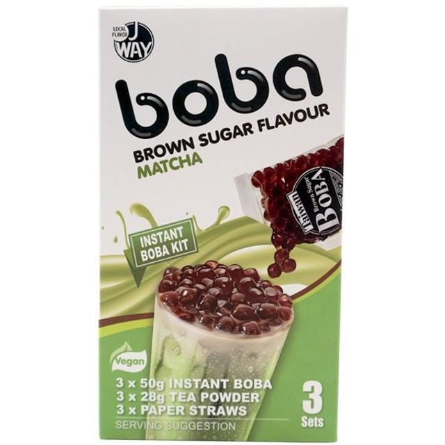 Jway Instant Boba Kit Bubble Tea Matcha 234g