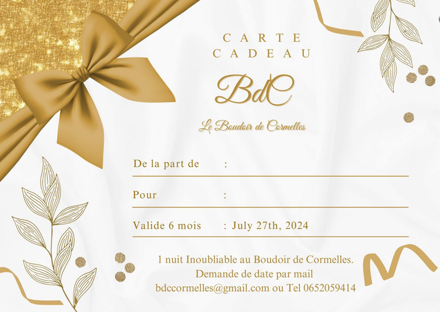 Carte cadeau soirée weekend 