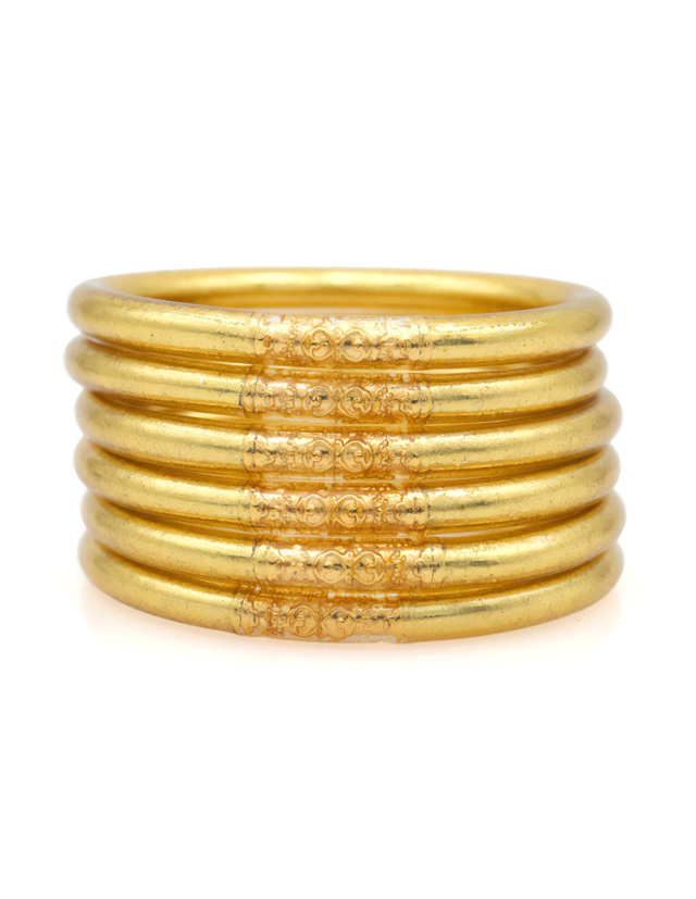 Jonc tibétain simple couleur doré