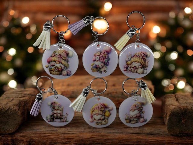 porte clé "gnome tricoteur"