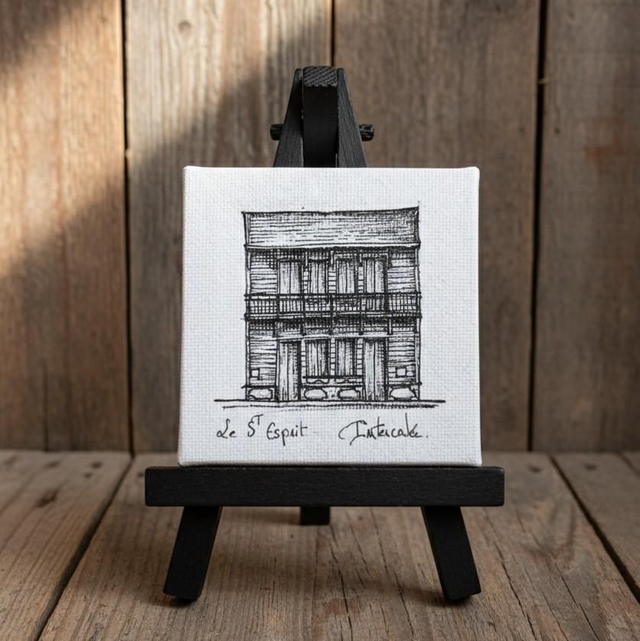 Encre et graphite - case créole #12.2 - Le Saint Esprit - Martinique 