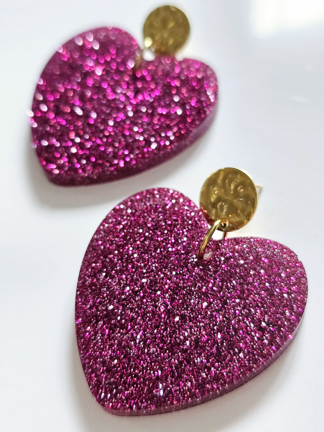 KISS'KISS aux paillettes prunes et fushias