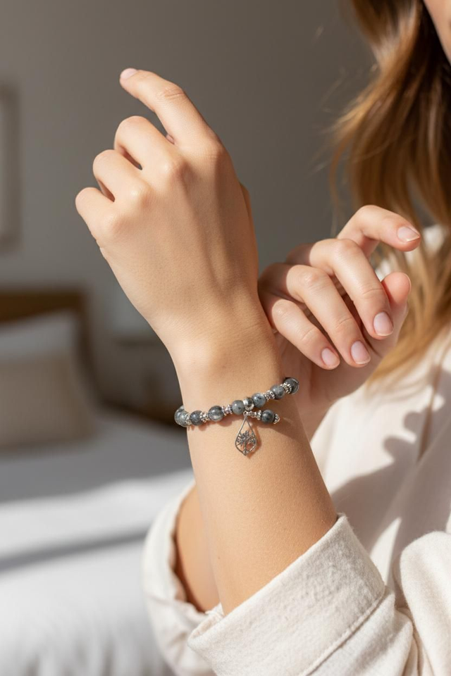 Bracelet Larvikite - Protection Douce & Clarté Intérieure