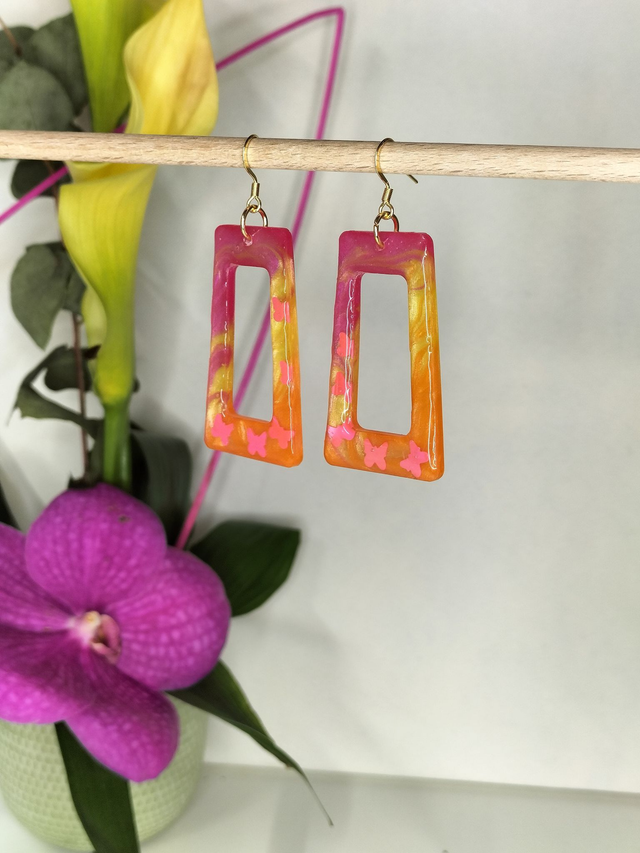 Boucles acidulées rectangulaires