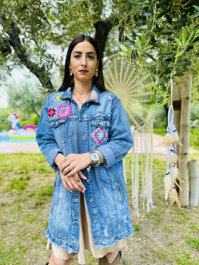 Giacca Denim Crochet Charlie