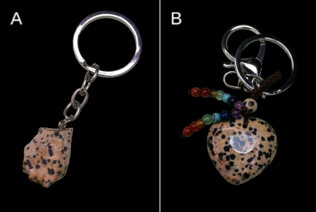 Porte clé jaspe dalmatien 