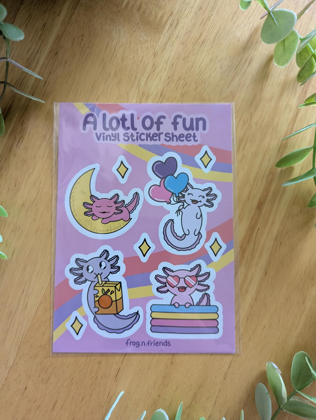"A lotl of fun" vinyl sticker sheet