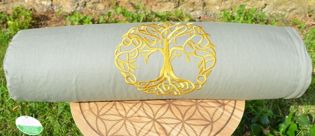 Traversin rond Arbre de vie coton BIO