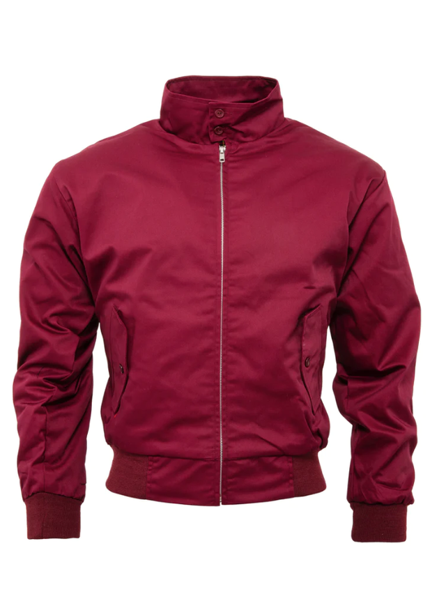 Relco London Harrington Jacket - Wine (dark burgundy)