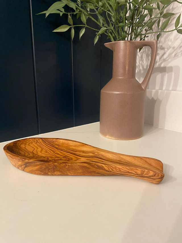 Olive Wood Utensil Rest