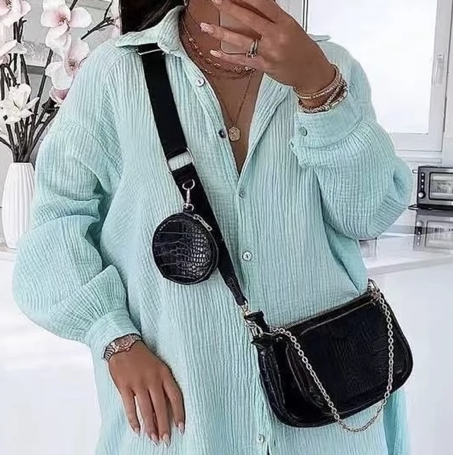 Chemise oversize taille unique gaz de coton