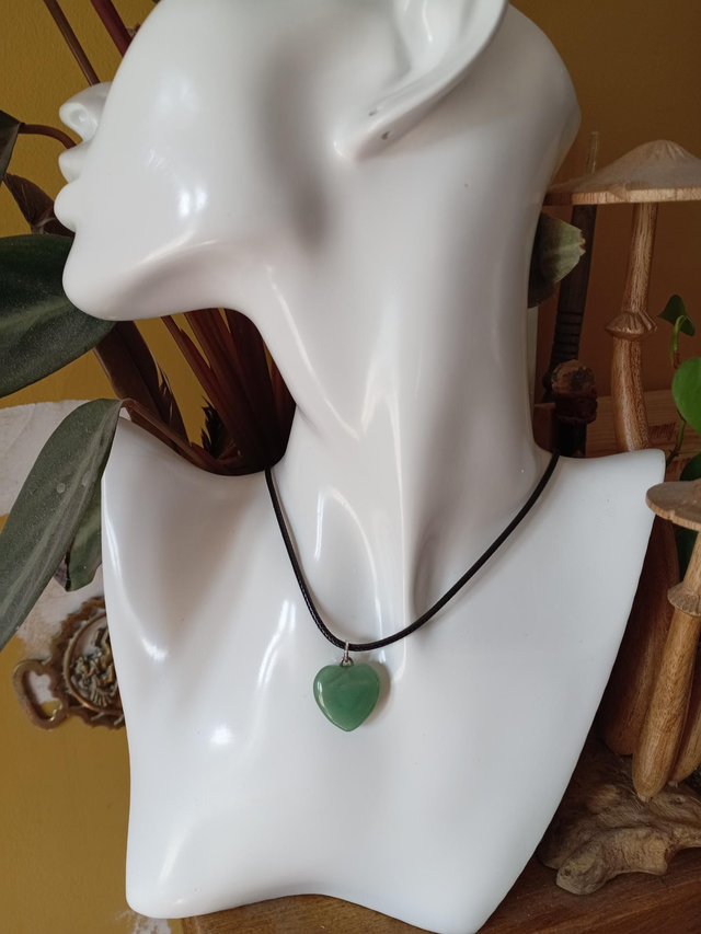 Green Aventurine Heart Crystal Necklace